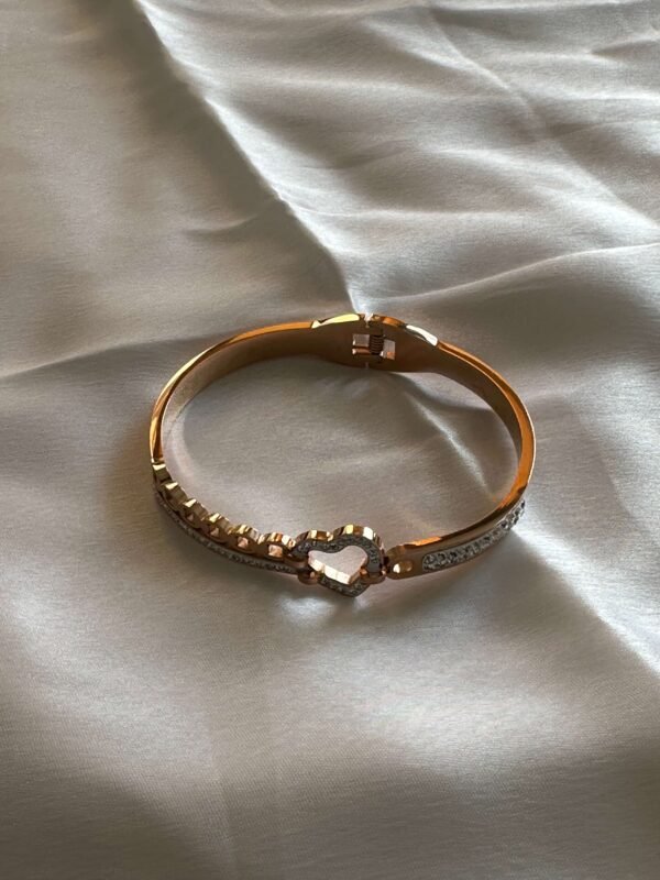 Gold Heart Bangle