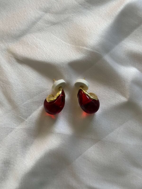Red Drop Earrings
