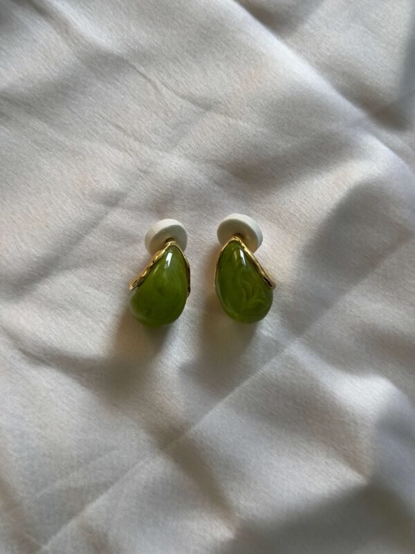 Green Drop Earrings