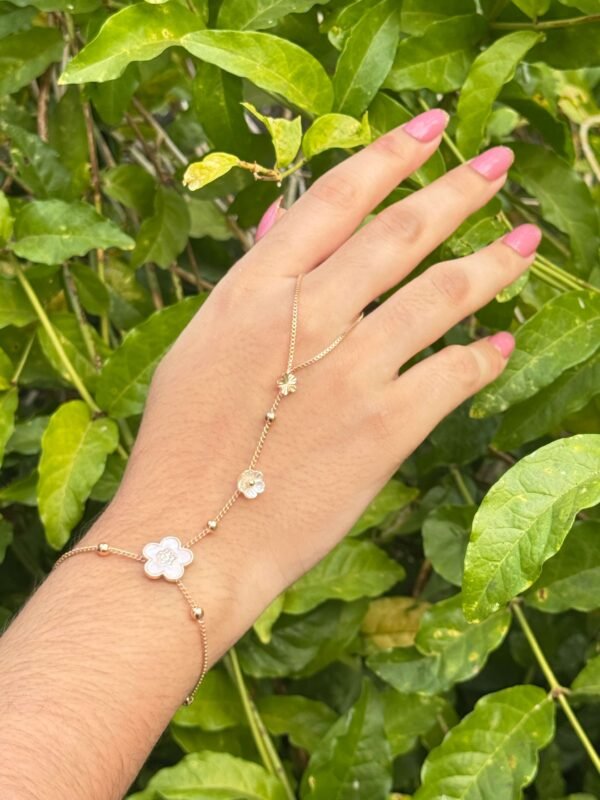 Flower Hand Chain Ring Bracelet